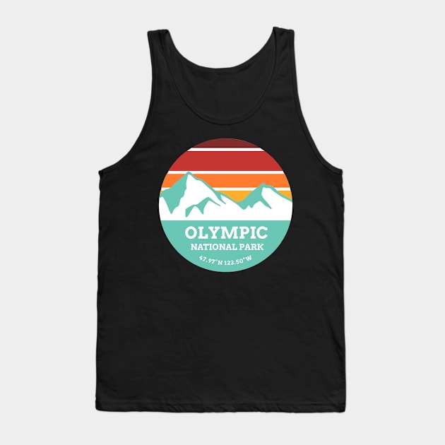 Olympic National Park Retro Tank Top by roamfree